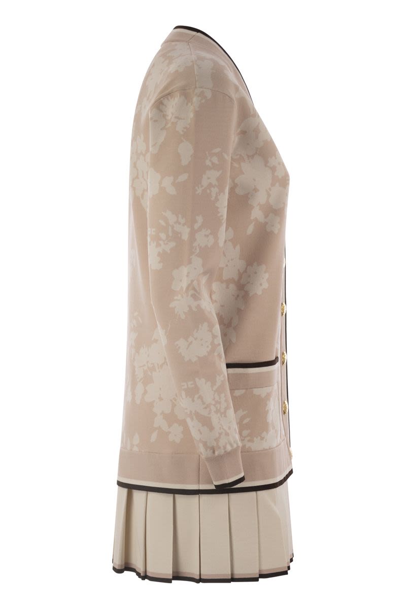 ELISABETTA FRANCHI Floral Jacquard Mini Dress