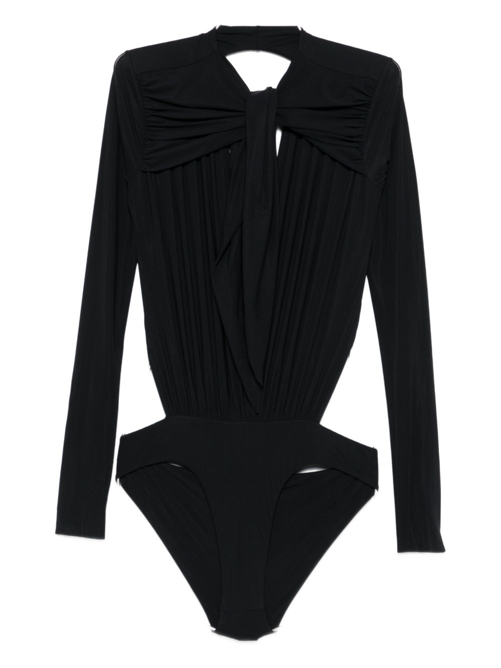 AMAZUIN Stylish Deep Neckline Bodysuit for Women