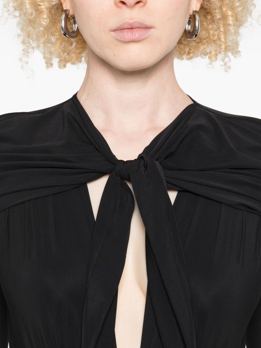 AMAZUIN Stylish Deep Neckline Bodysuit for Women