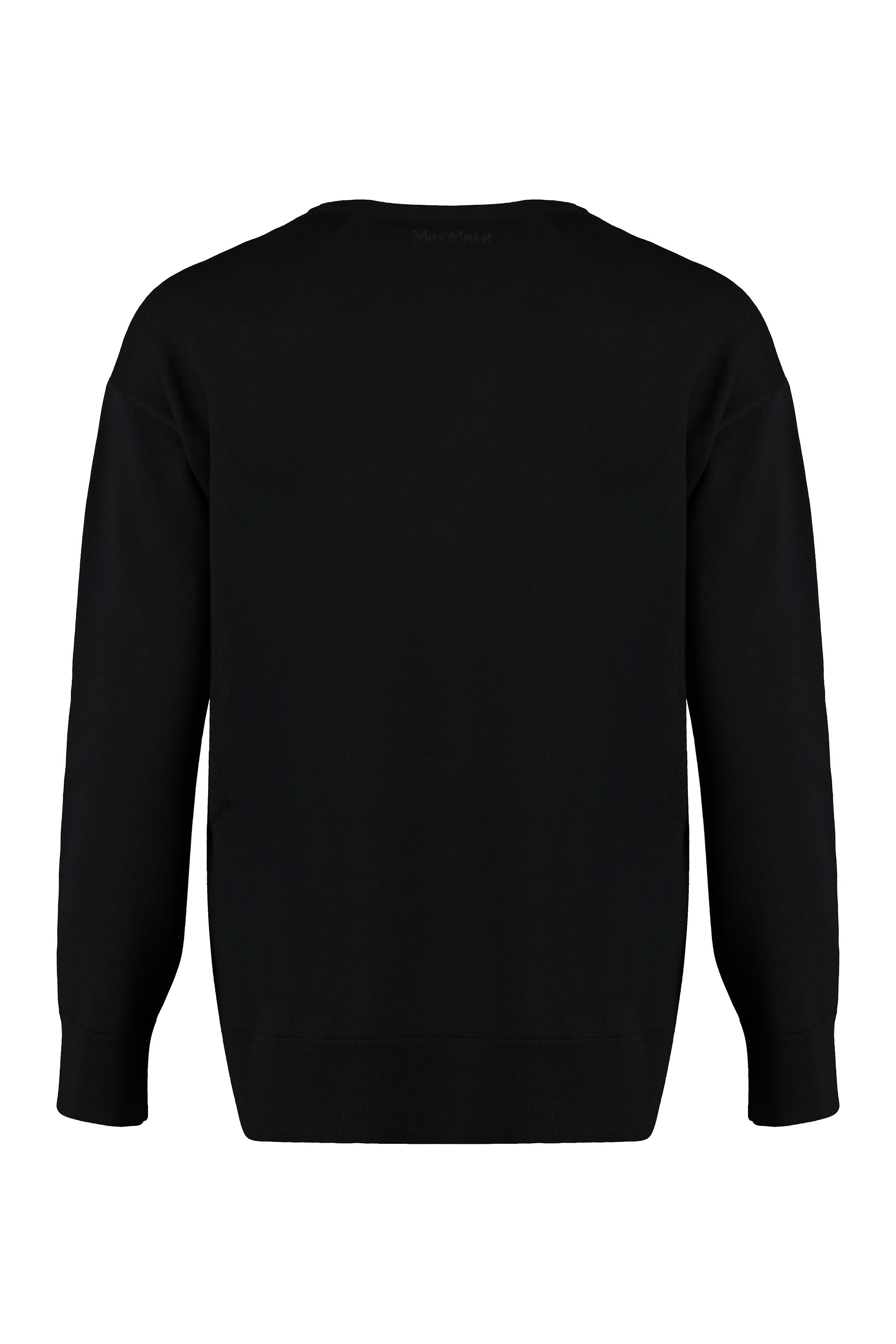 S MAX MARA Crew-Neck Sweater with Ribbed Details