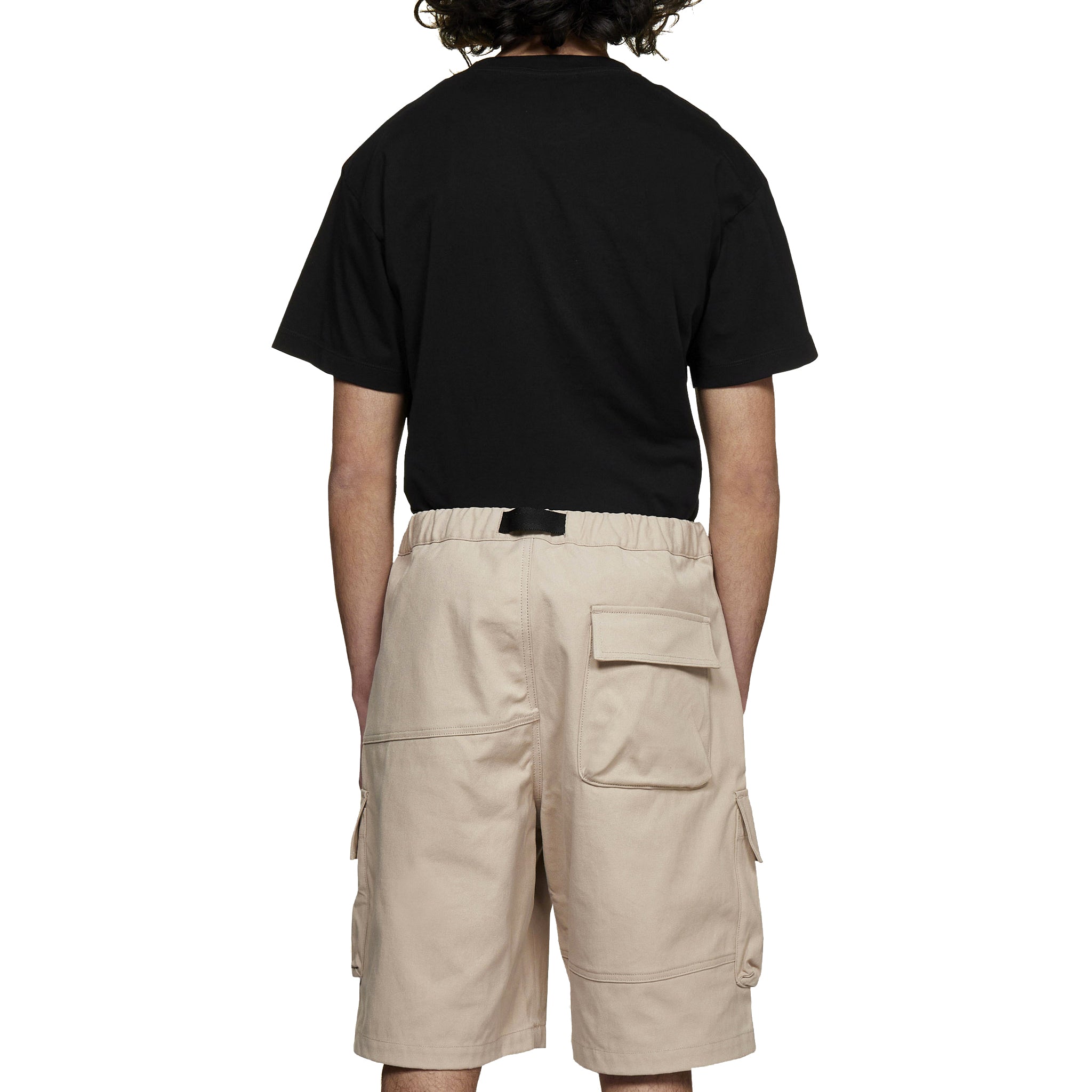 AMBUSH Men's Cotton Bermuda Shorts with Elastic Waistband and Removable Belt