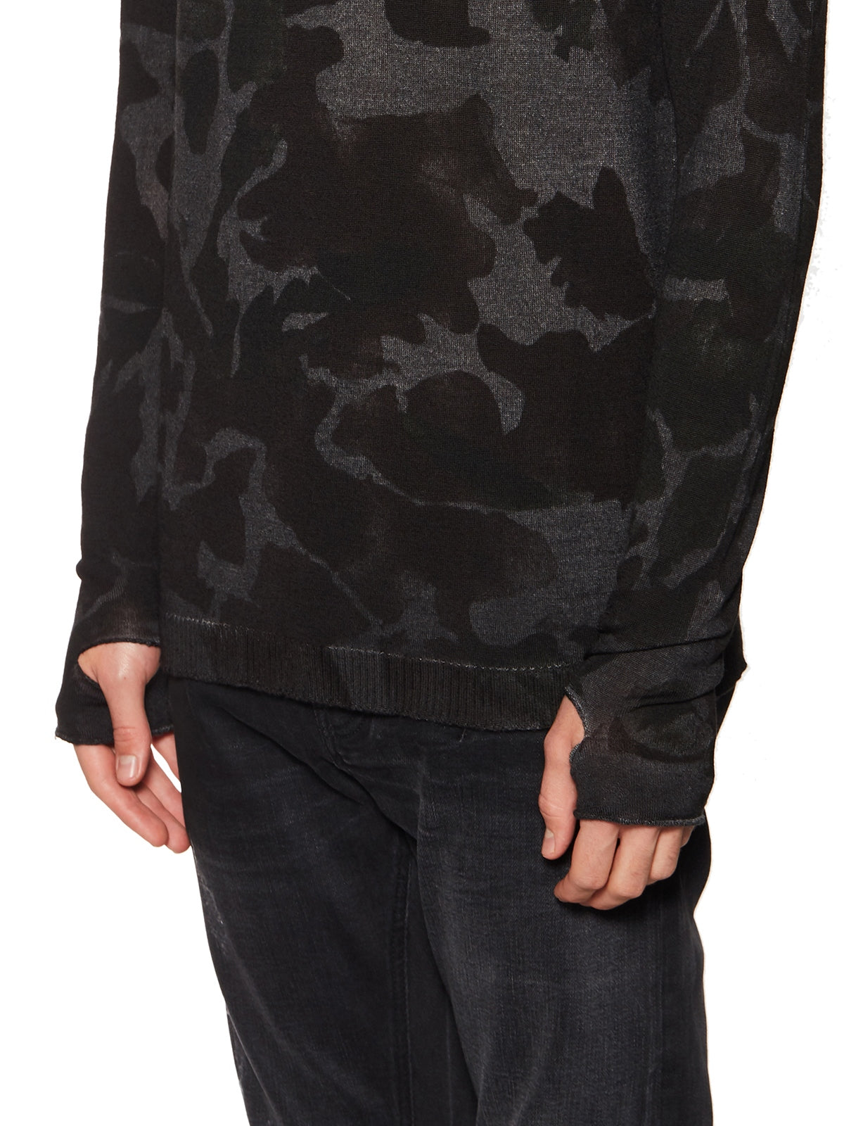 MD75 Men's Camouflage Wool Crewneck Sweater - Size S