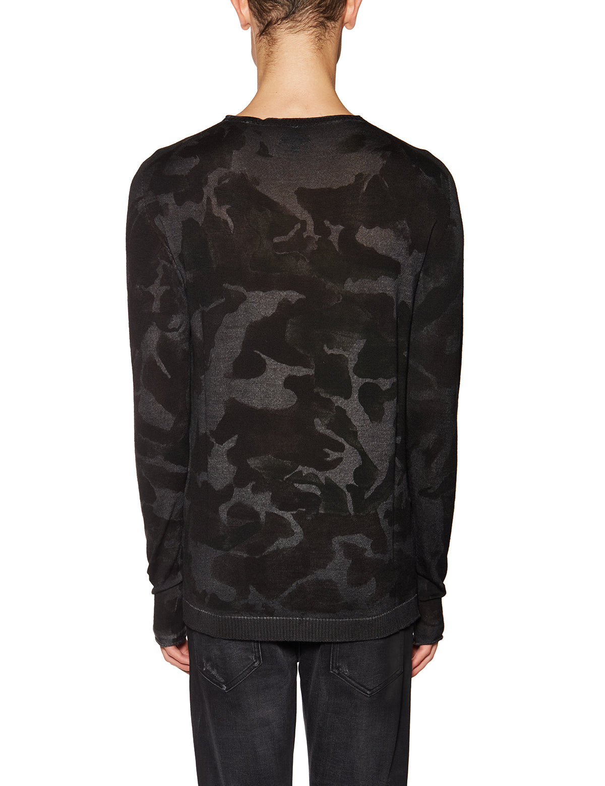 MD75 Men's Camouflage Wool Crewneck Sweater - Size S