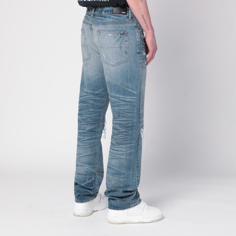 AMIRI Ripped Honeycomb Indigo Jeans