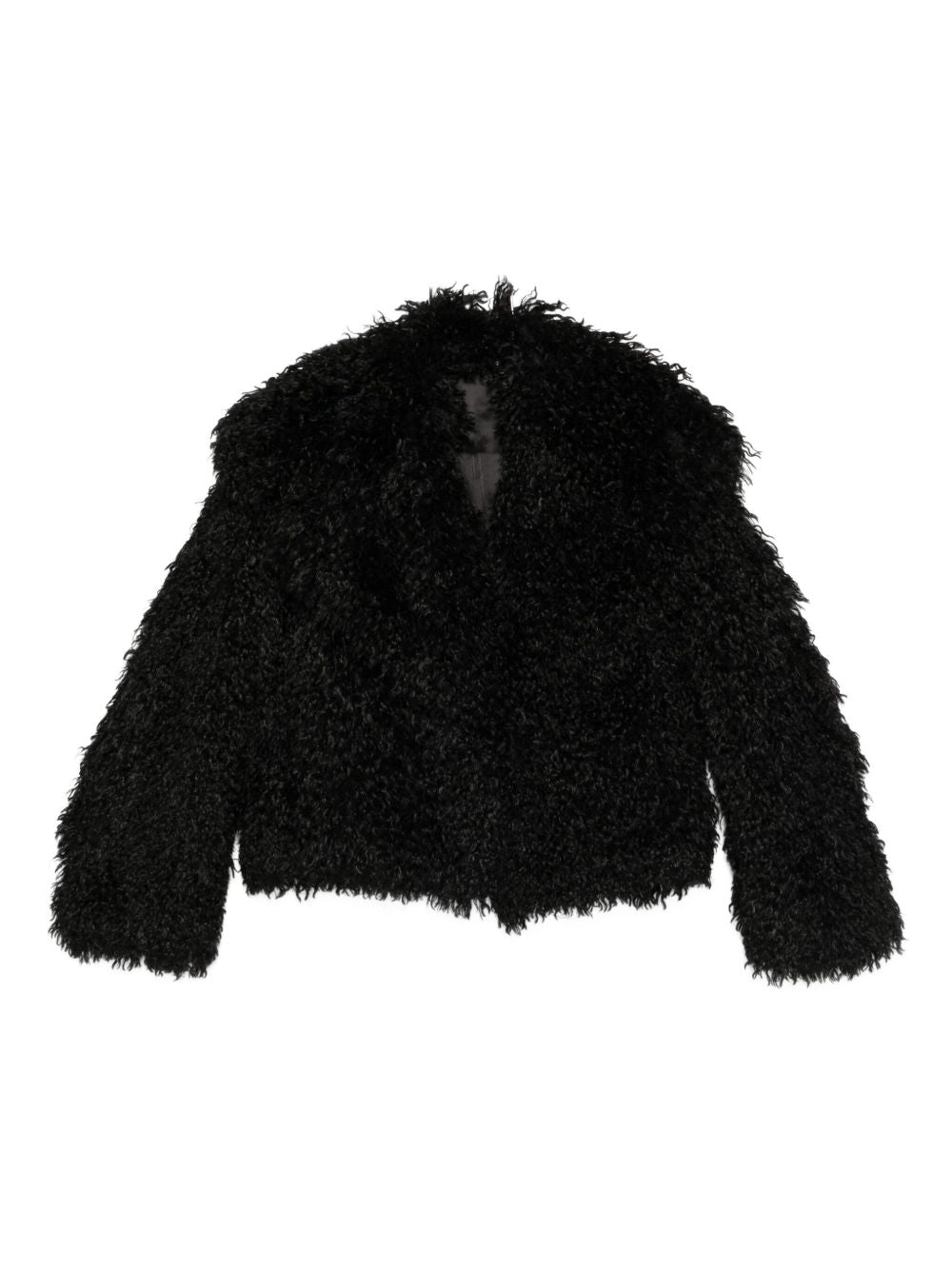 AMEN Cropped Faux Fur Mini Jacket