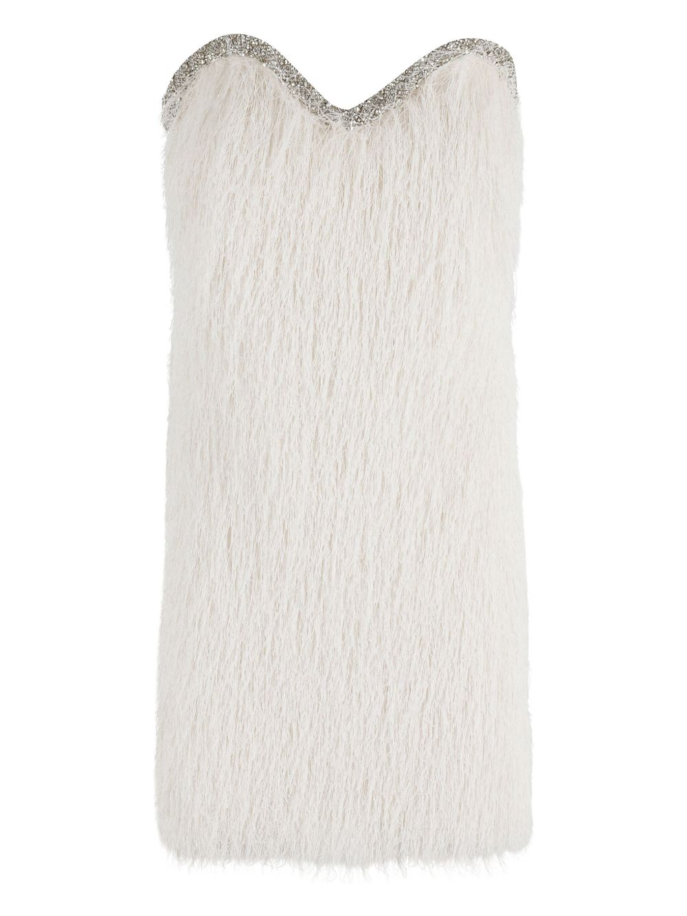 AMEN Chic Bustier Fringed Mini Dress