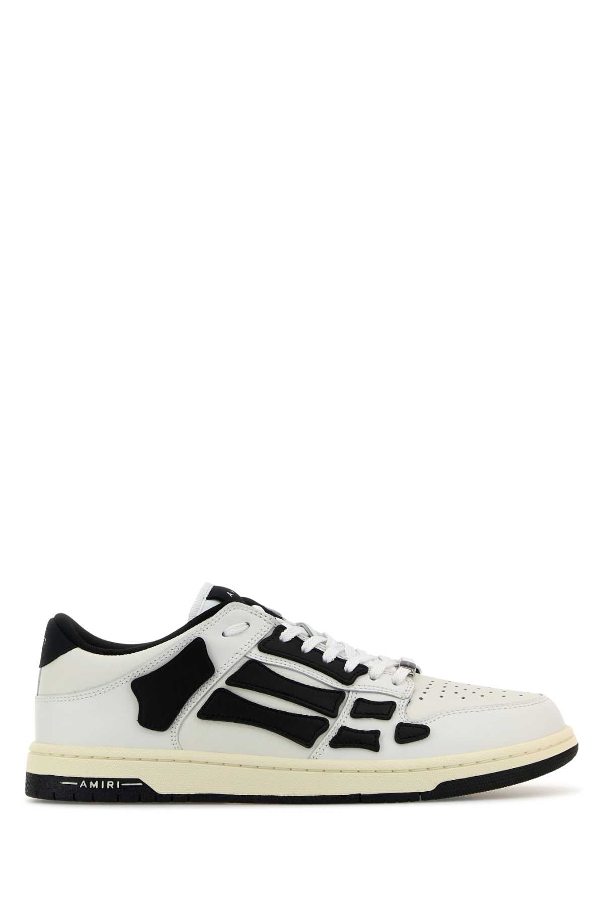 AMIRI Tow-Tone Leather SKEL Top Low Sneakers for Men