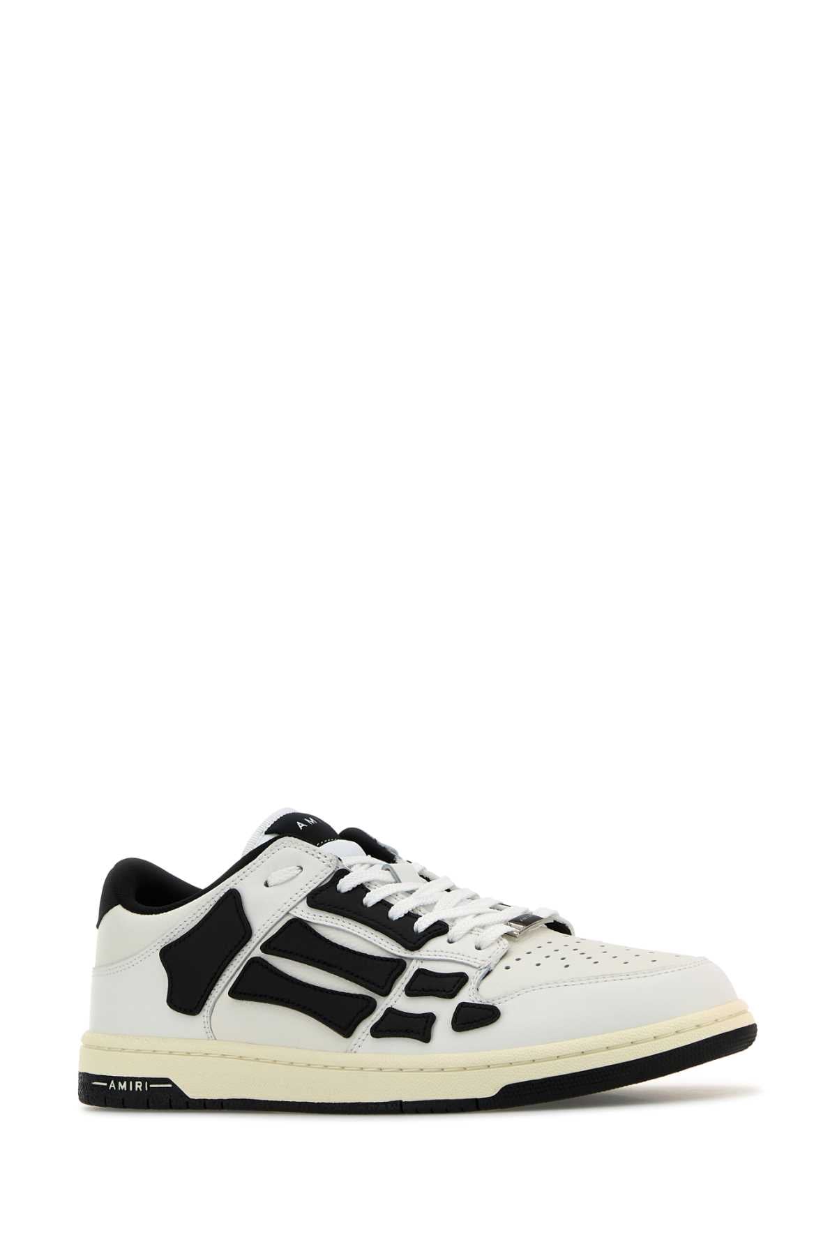 AMIRI Tow-Tone Leather SKEL Top Low Sneakers for Men