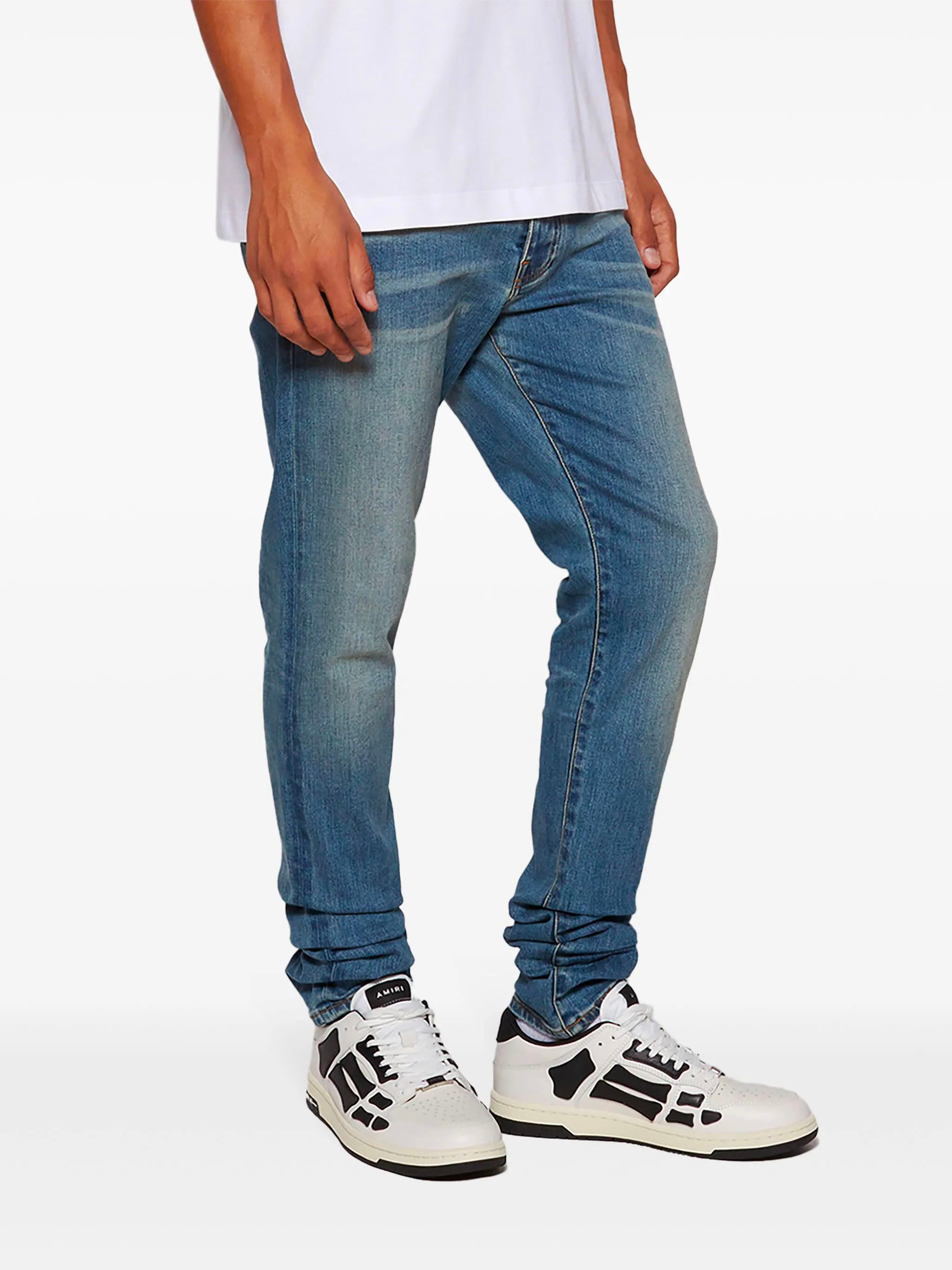 AMIRI Skeleton Applique Low Top Sneakers for Men