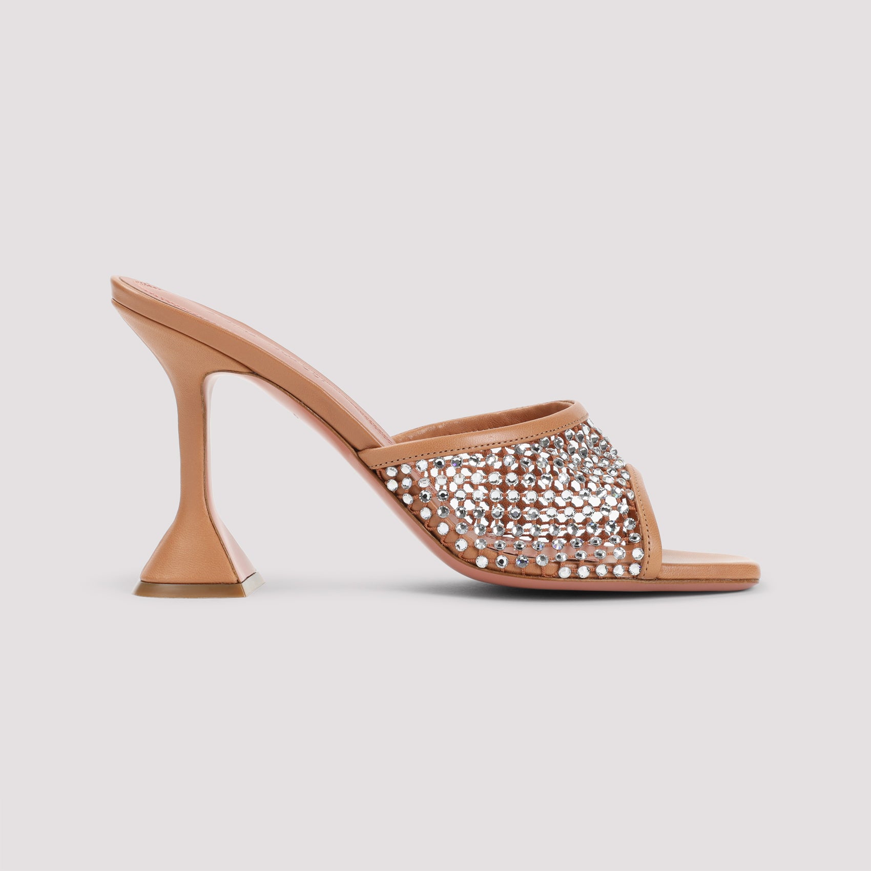 AMINA MUADDI Elegant Crystal-Embellished Sandals with 9.5 cm Heel