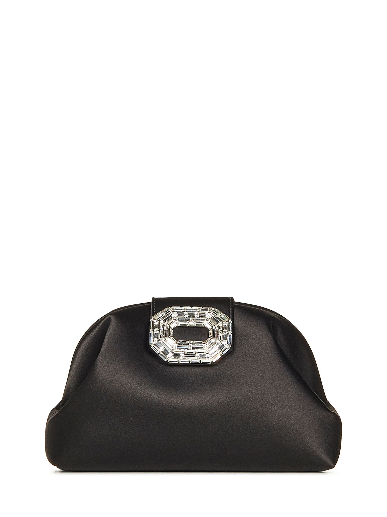 AMINA MUADDI Mini Handbag with Mirrored Accessory and Chain Strap