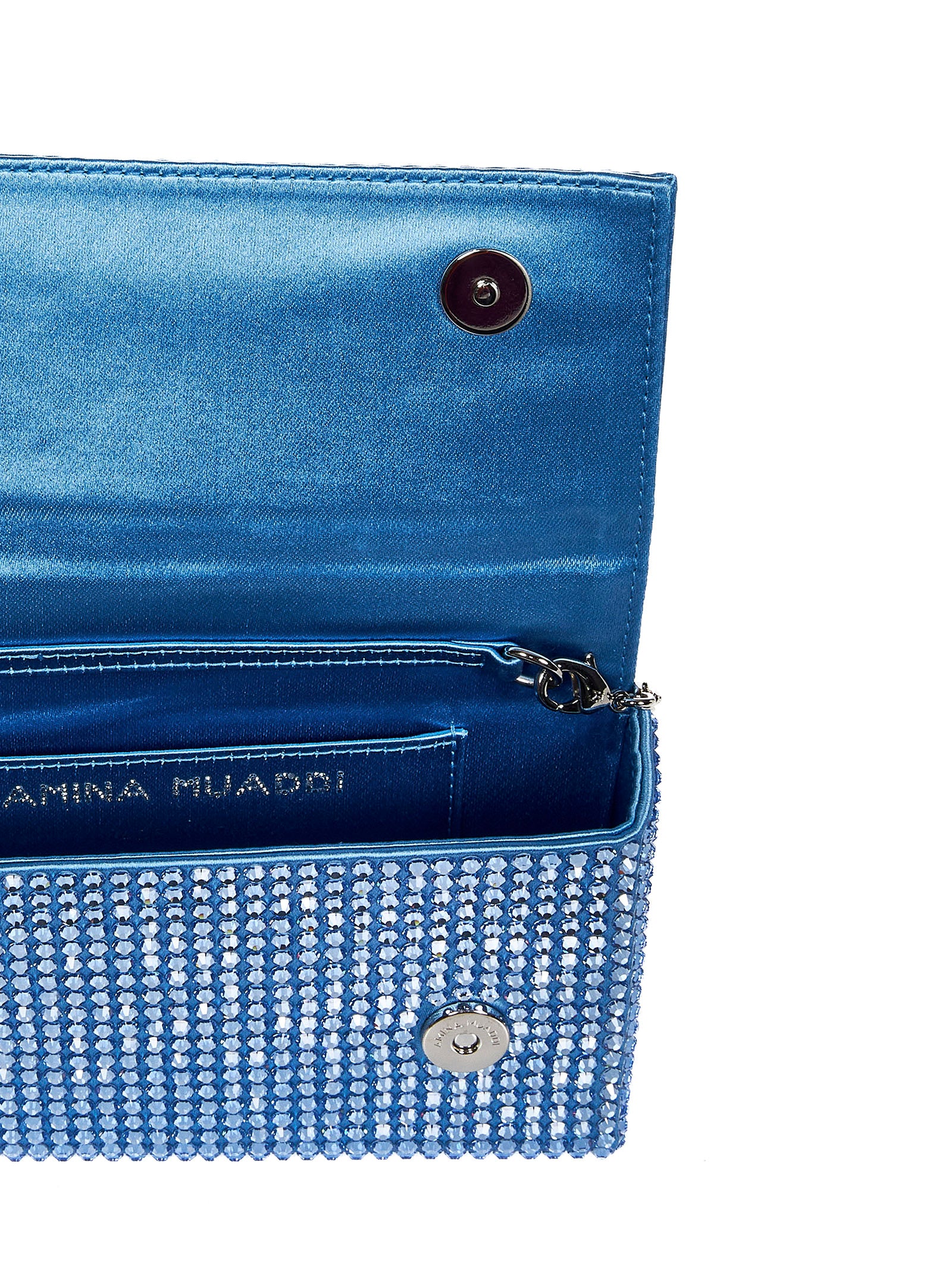 AMINA MUADDI Mini Elegant Handbag with Crystal Accents