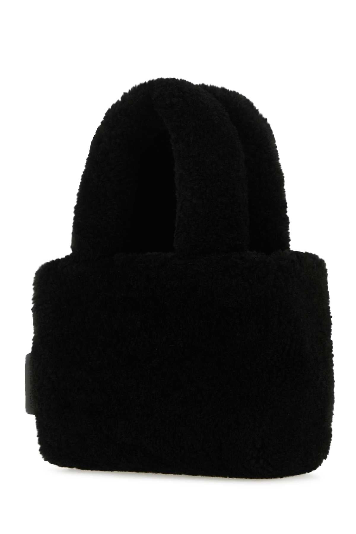 AMINA MUADDI Mini Shearling Handheld Bag