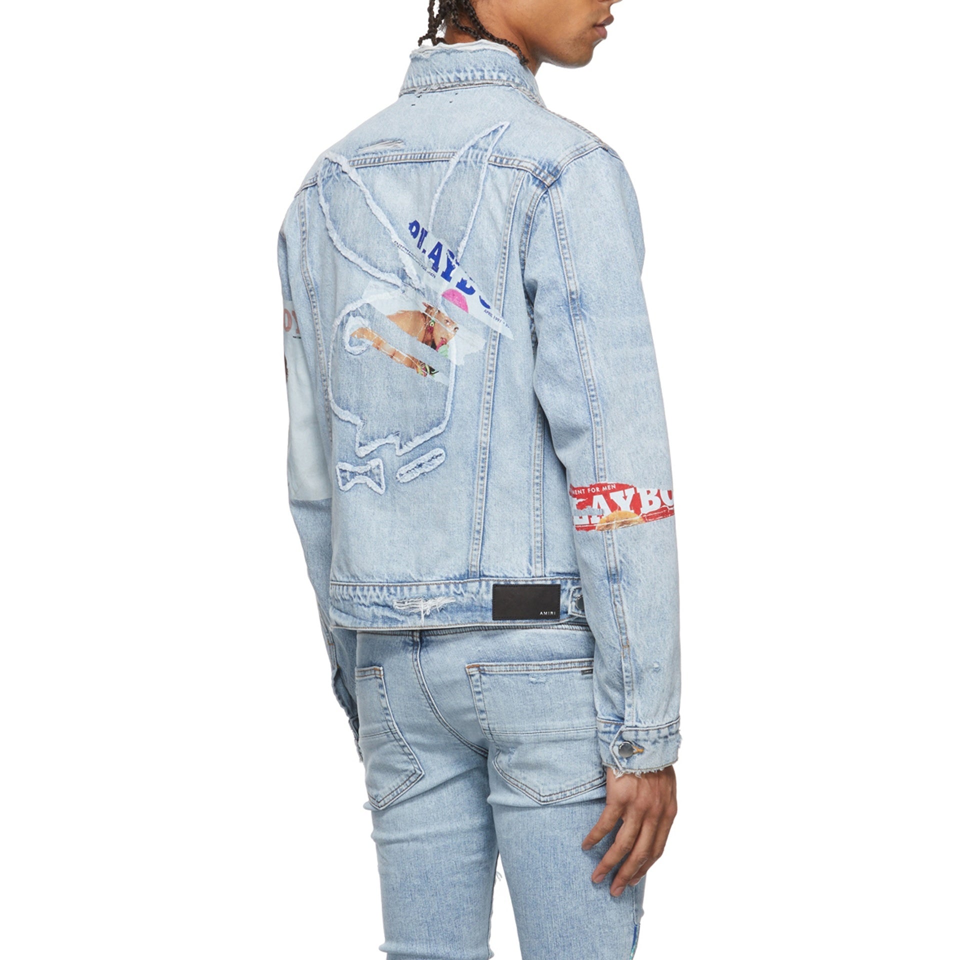 AMIRI Playboy Magazine Trucker Denim Jacket - Men's Fit
