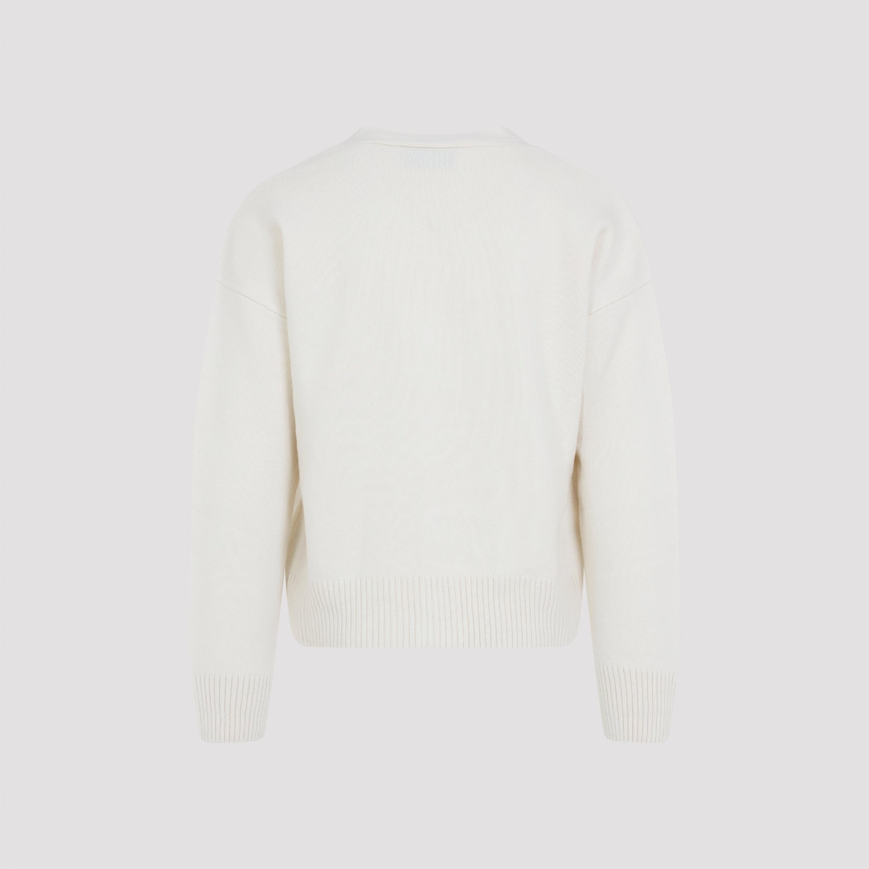 AMI Classic Fit Wool-Cashmere Blend Sweater for Men