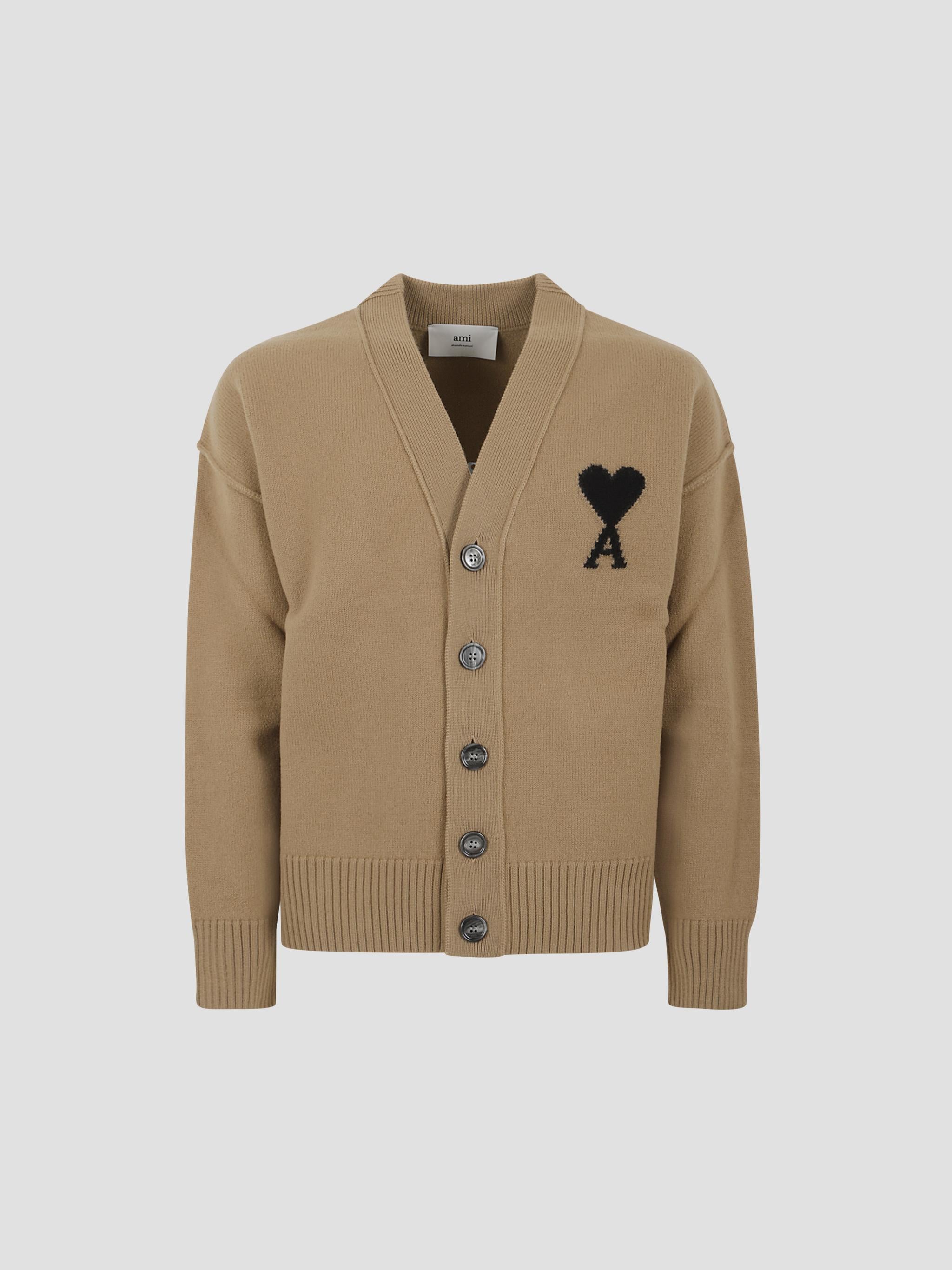 AMI Cozy Wool Cardigan for Men - FW25