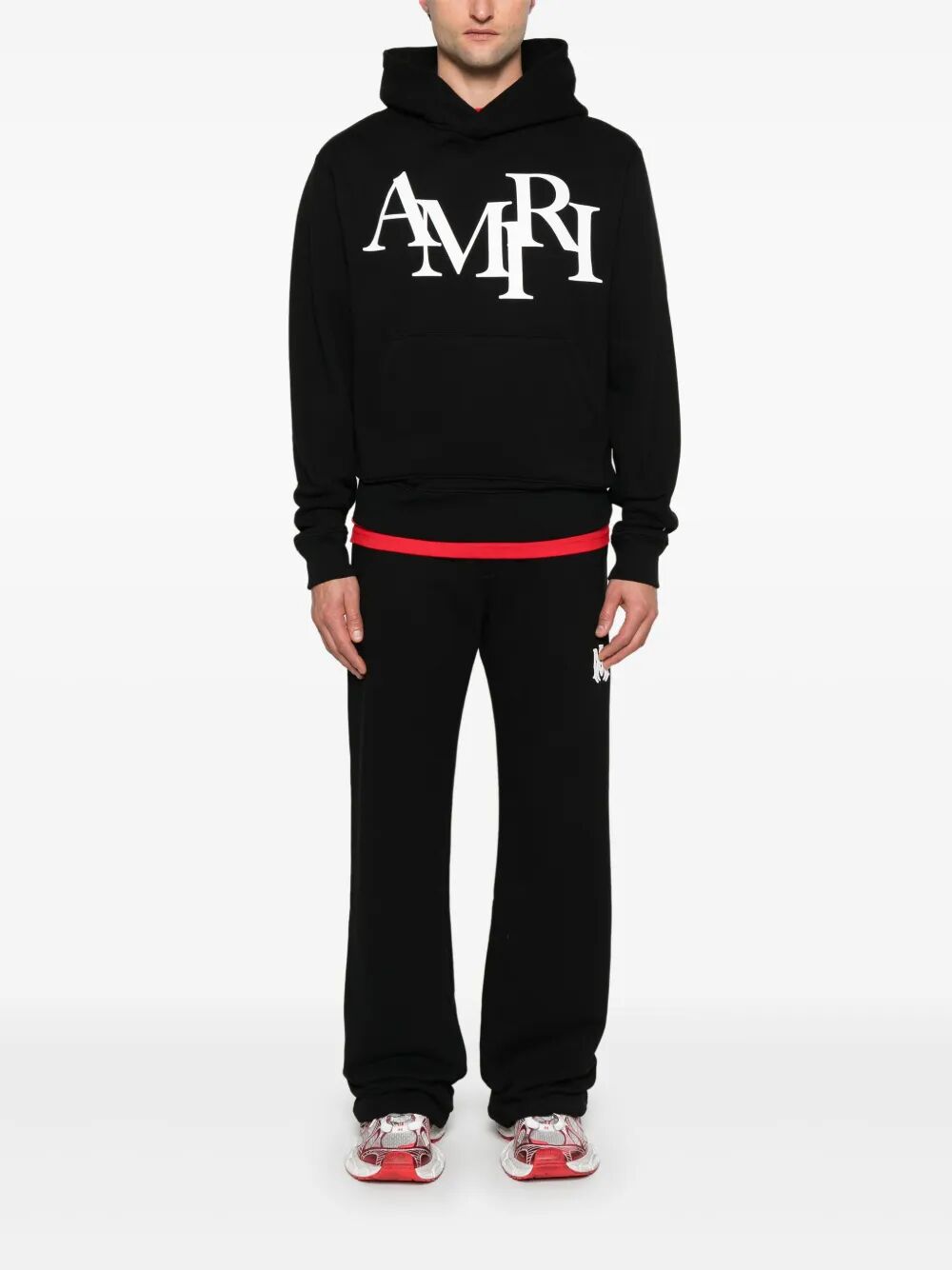 AMIRI Staggered Logo Hoodie - Size L