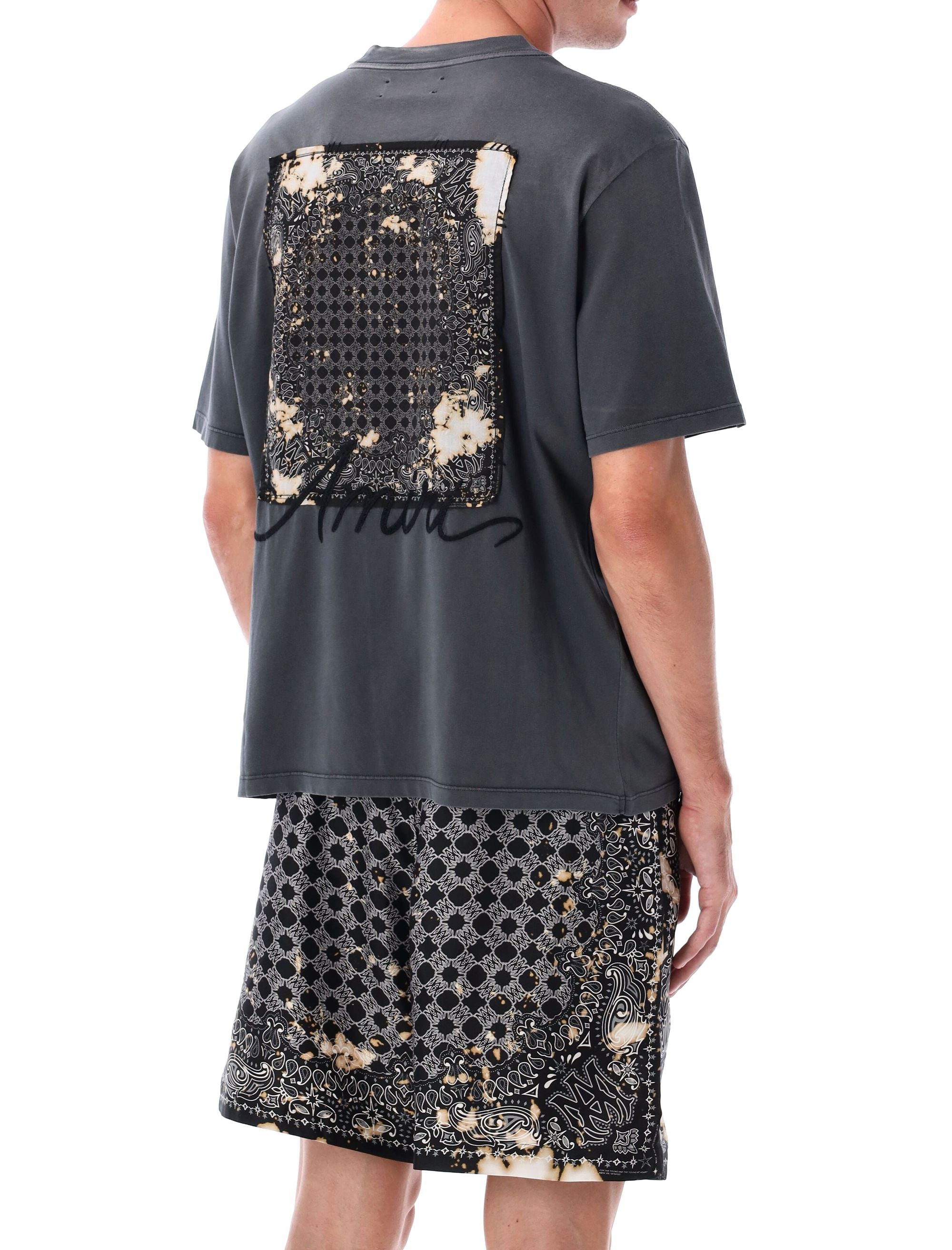 AMIRI Bleach Bandana Patch T-Shirt - Size L