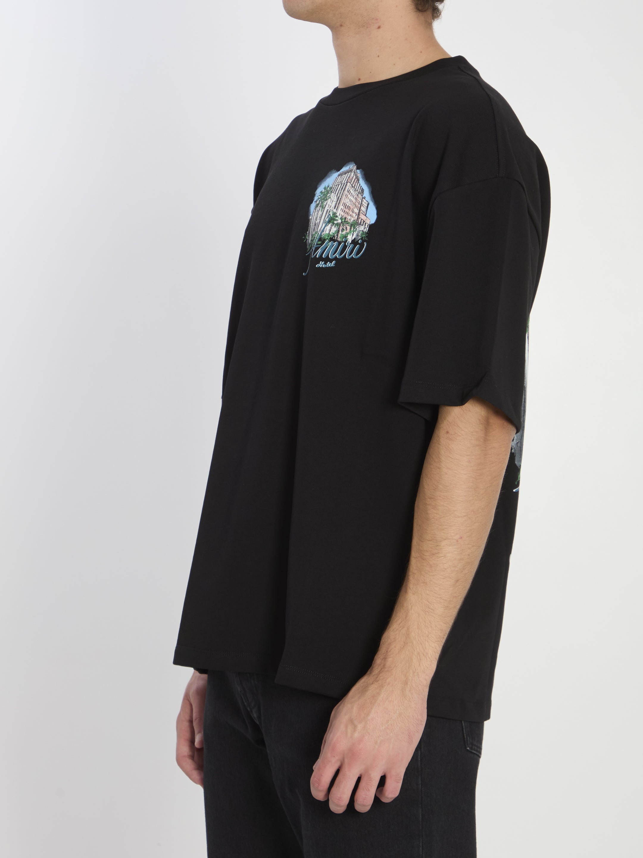 AMIRI Oversized Hotel Graphic T-Shirt - Size L