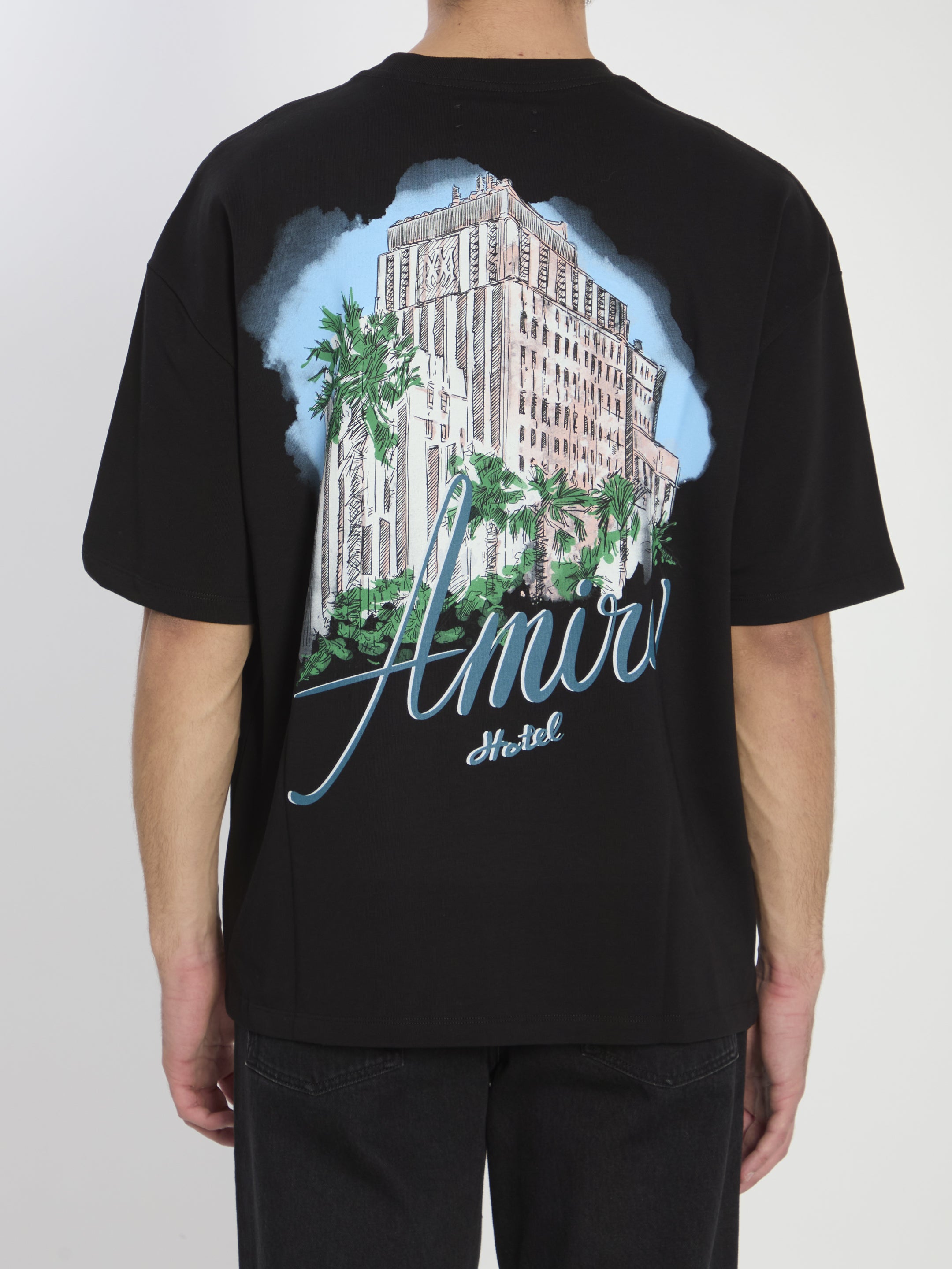 AMIRI Oversized Hotel Graphic T-Shirt - Size L