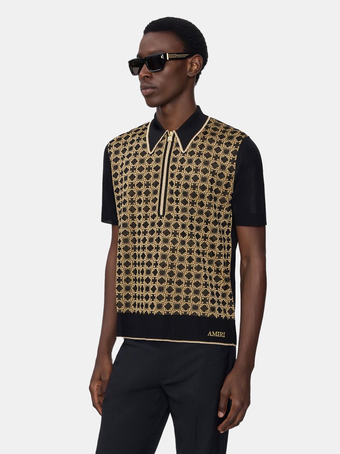 AMIRI Mini Zip Polo for Men