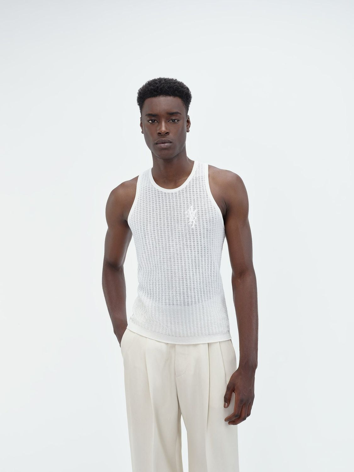 AMIRI Waffle Stitch Tank Top for Men