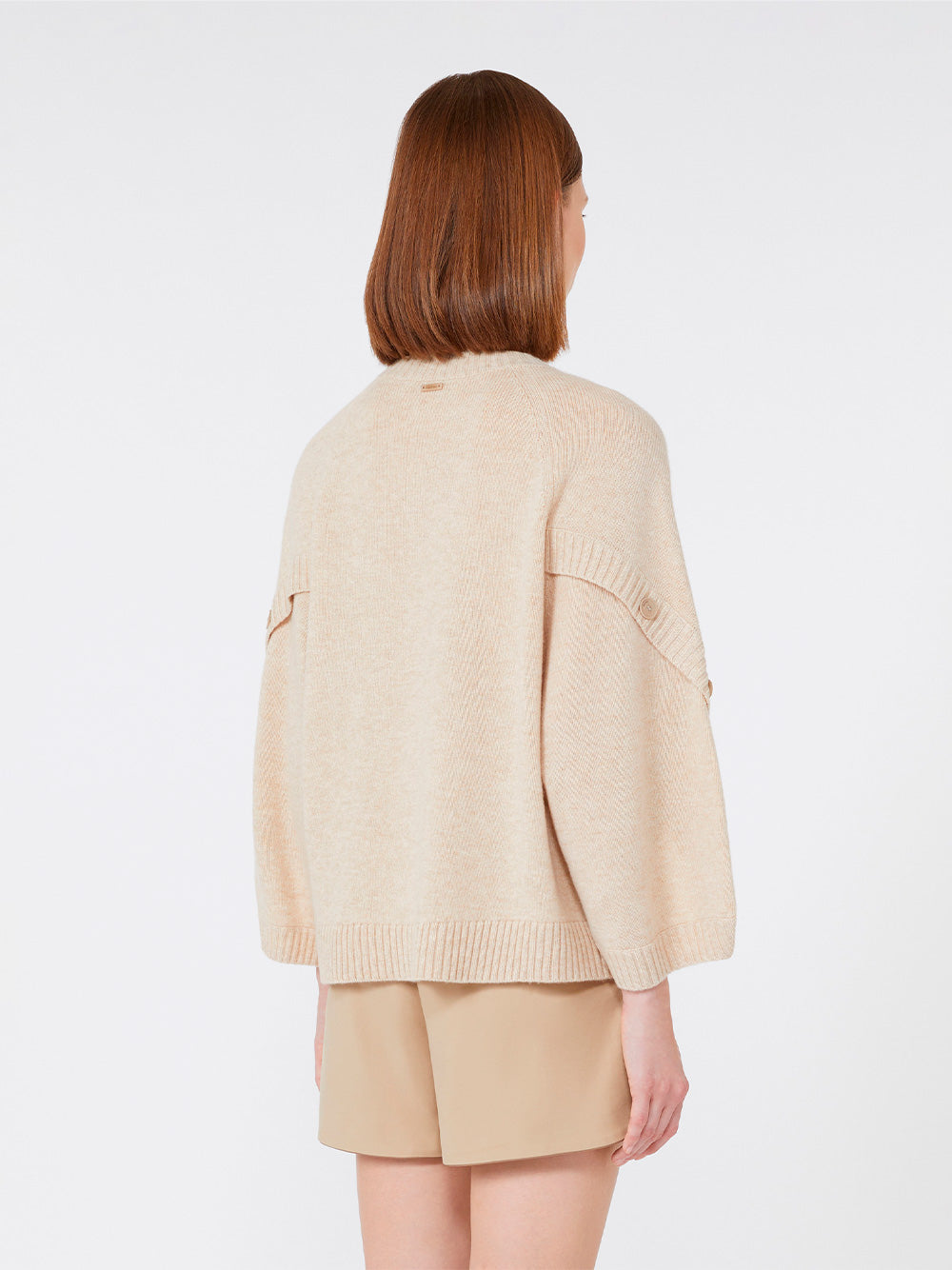 MAX MARA Oversized Wool and Cashmere Sweater with Crossover Detail