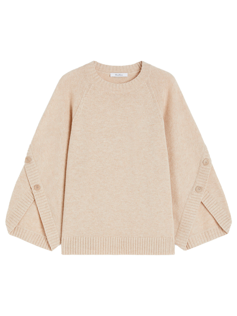 MAX MARA Oversized Wool and Cashmere Sweater with Crossover Detail