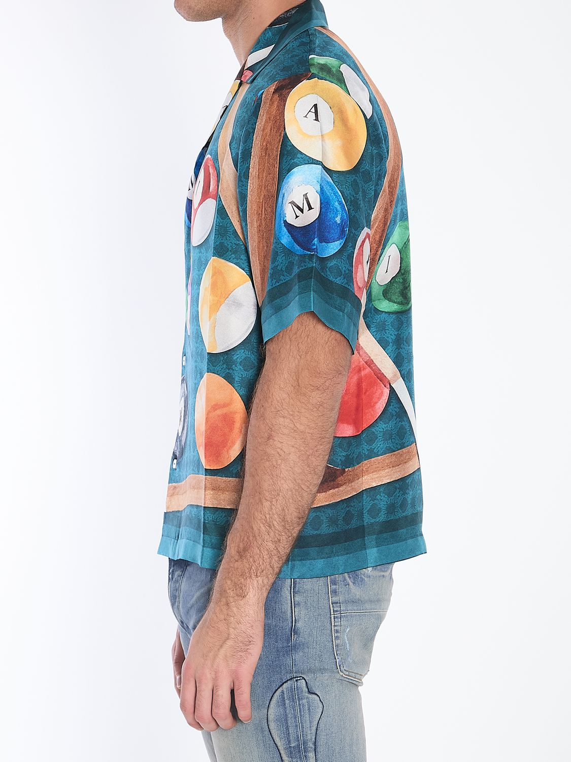 AMIRI Short-Sleeve Silk Shirt L