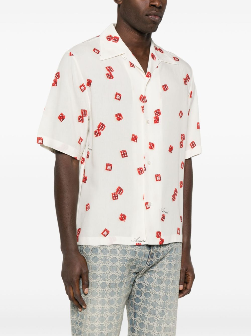 AMIRI Dice Bowling Shirt - Men's Fashion Classic