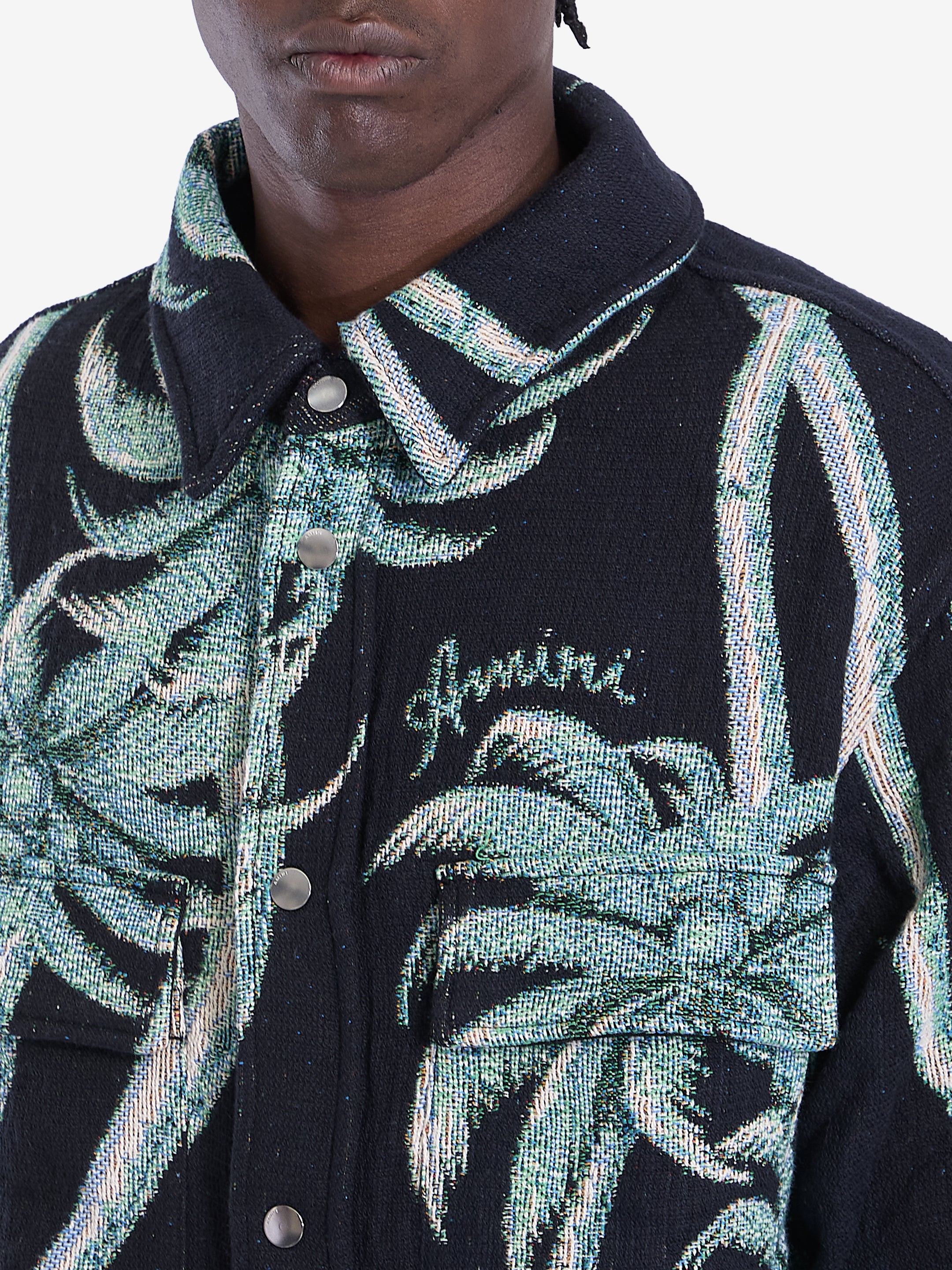 AMIRI Embroidered Cotton Overshirt for Men