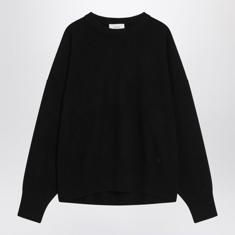 LOULOU STUDIO Cashmere Crew Neck Sweater with Dropped Shoulders