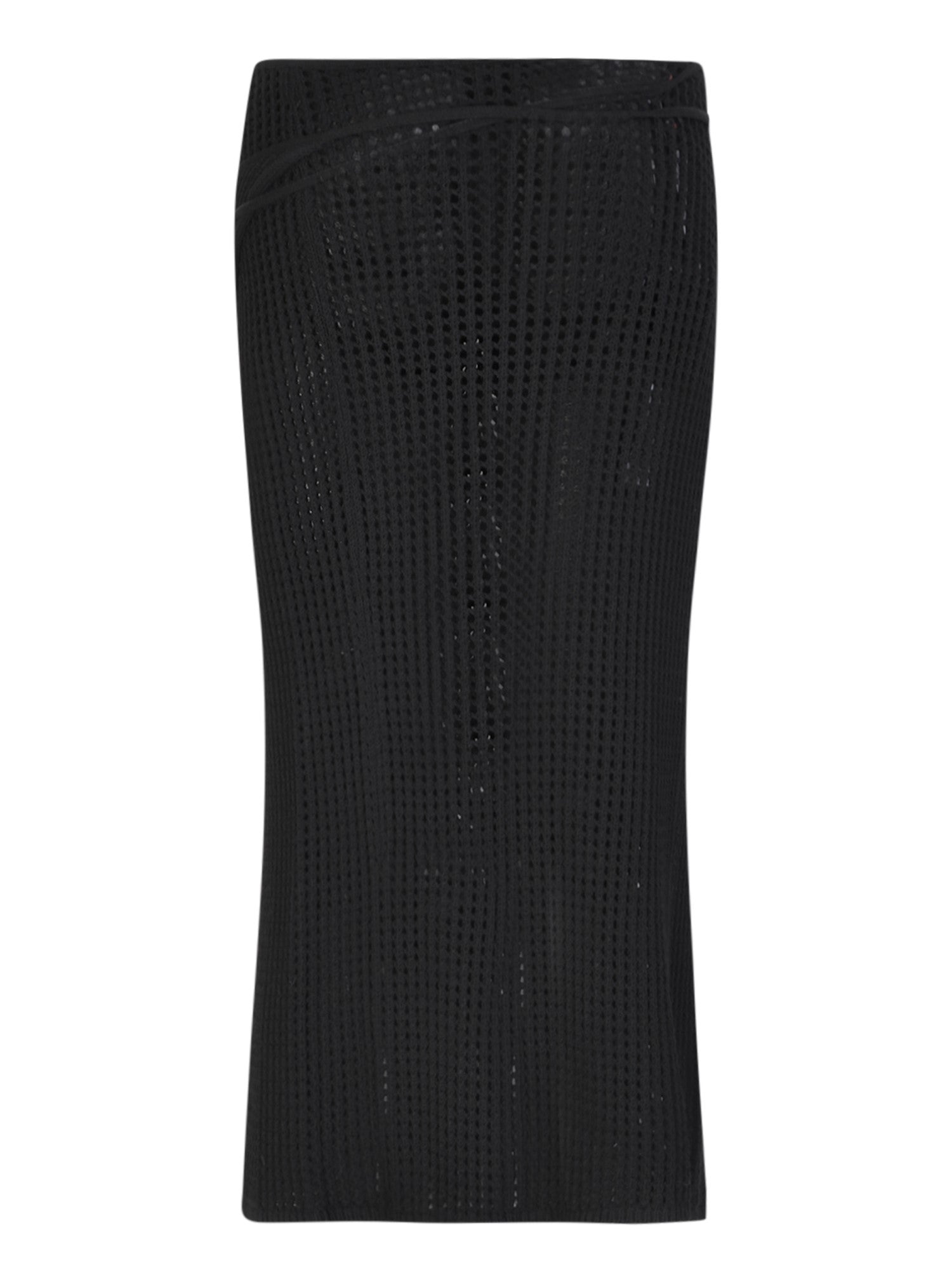 ANDREADAMO Elegant Mid-Length Skirt with Cut-Out Details