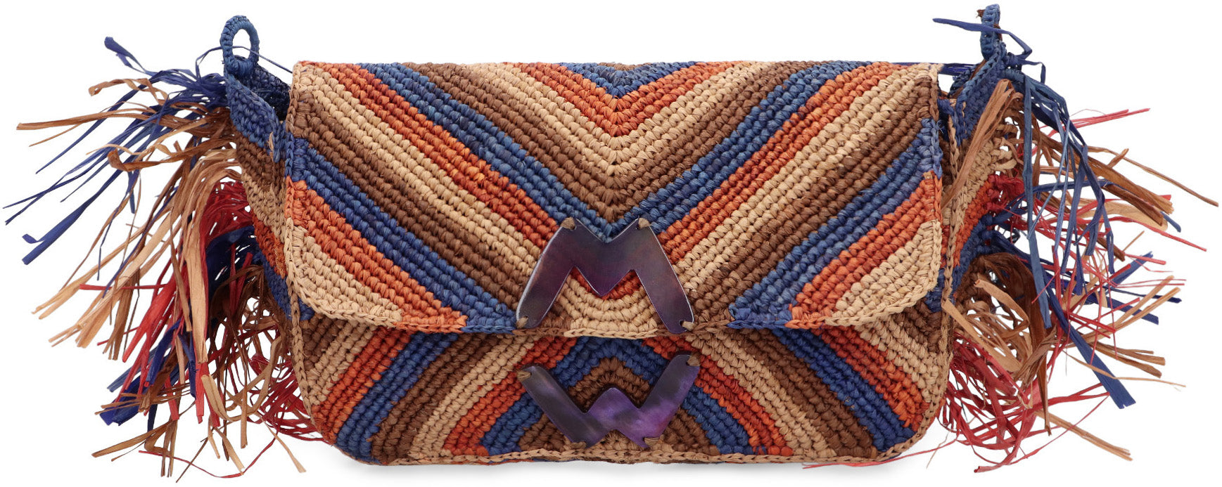 MADE FOR A WOMAN Mini Raffia Crossbody Handbag