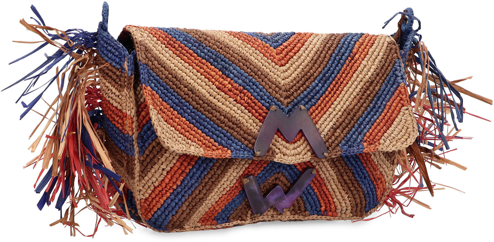 MADE FOR A WOMAN Mini Raffia Crossbody Handbag