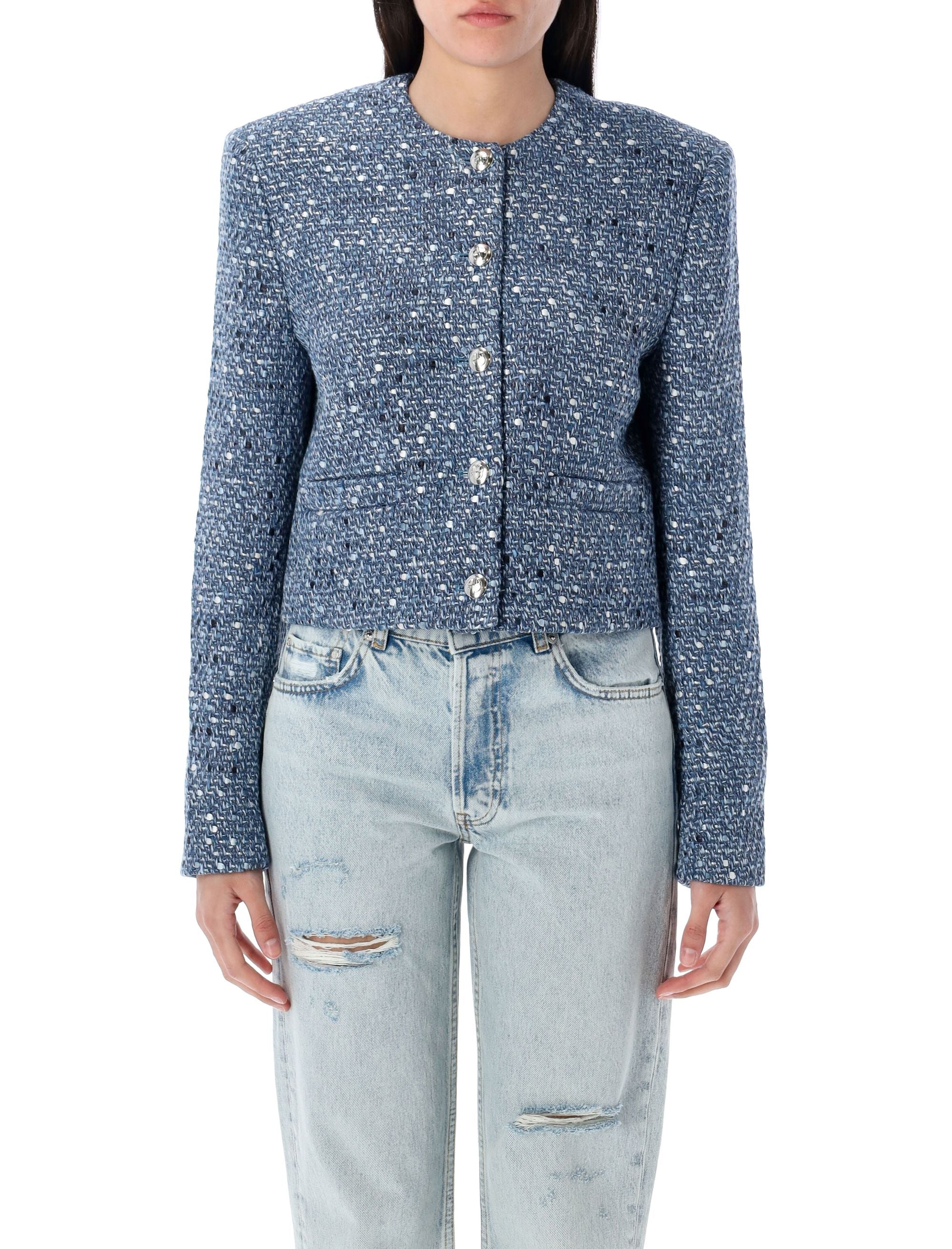 ANINE BING Cropped Mini Tweed Jacket