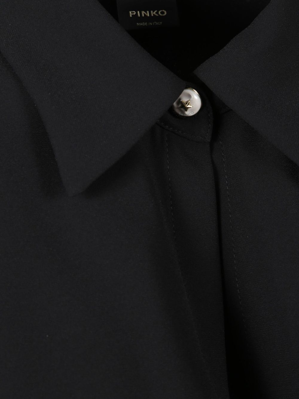 PINKO Elegant Buttoned Cuff Tie Waist Dress