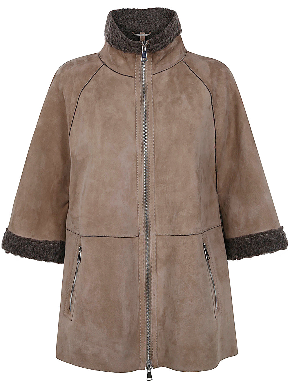 THE JACKIE LEATHERS Mini Leather Cape Jacket for Women