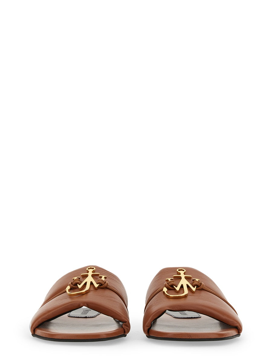 JW ANDERSON Slide Sandal with Logo - 1 cm Heel