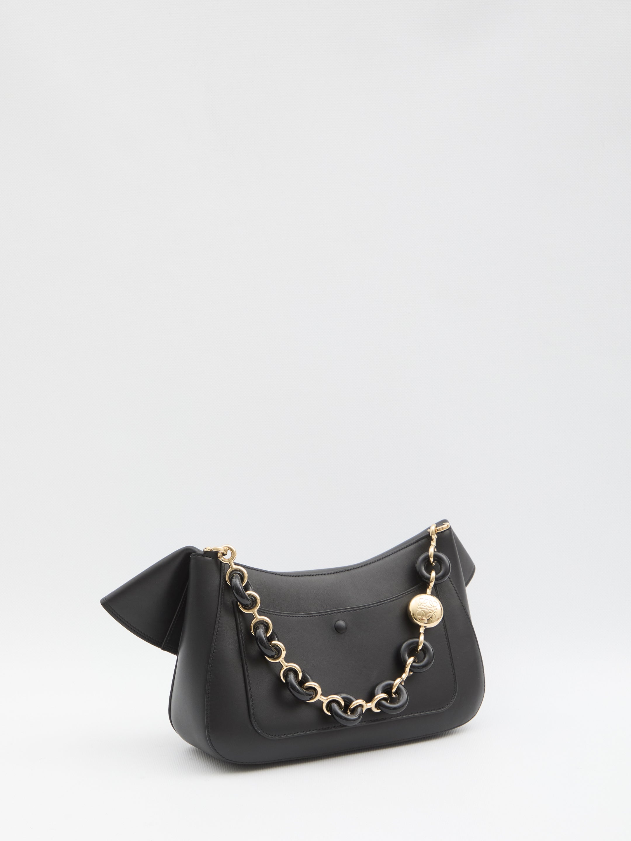 LOEWE Chain-Link Ruffled Shoulder Mini Handbag
