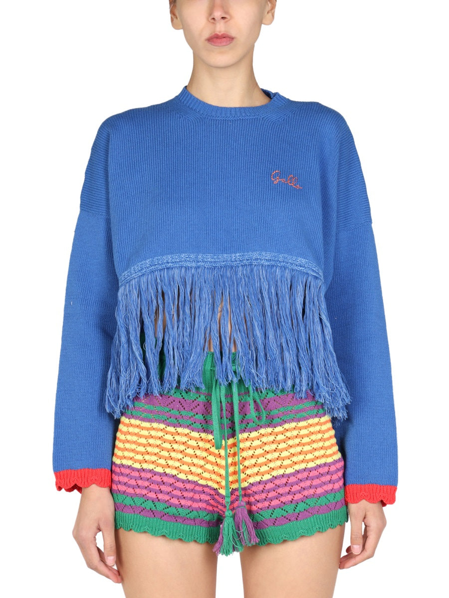 GALLO 1927 Embroidered Crew Neck Sweater