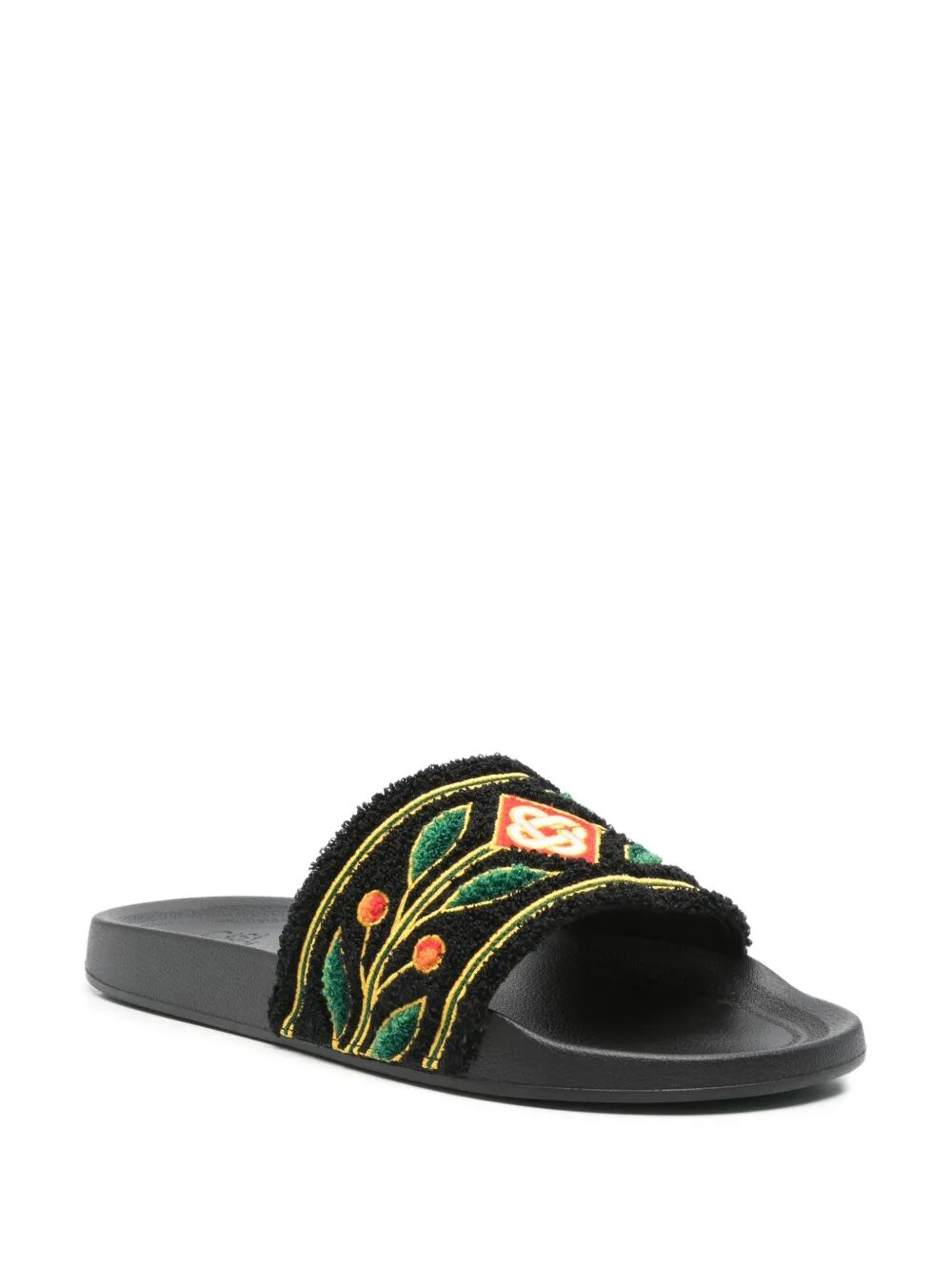 CASABLANCA Embroidered Terry Slider Sandals for Men