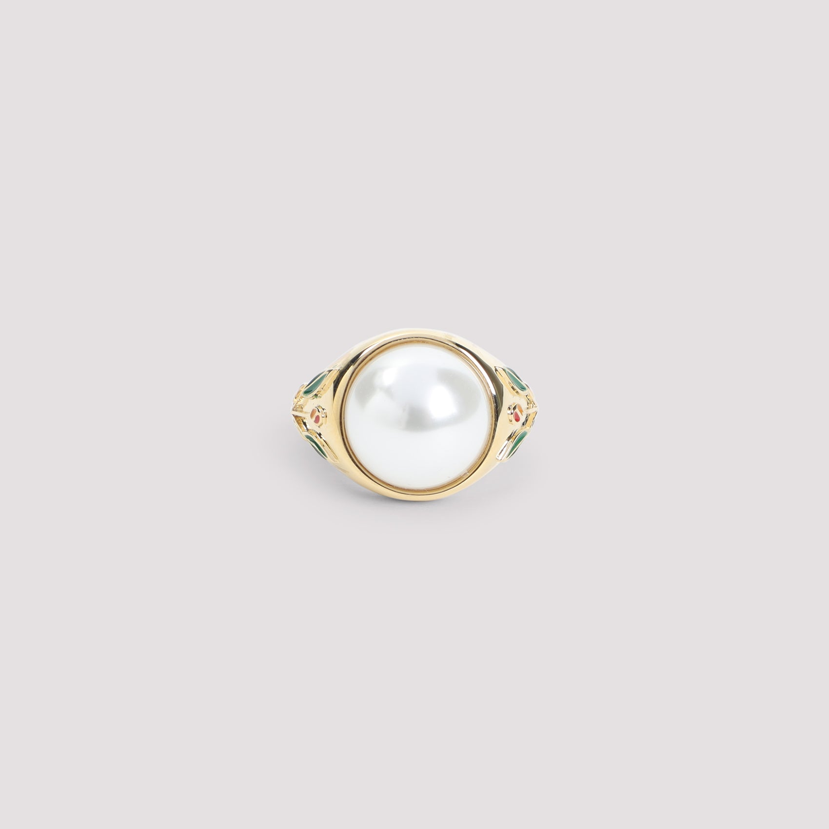 CASABLANCA Elegant Pearl Signet Ring for Men
