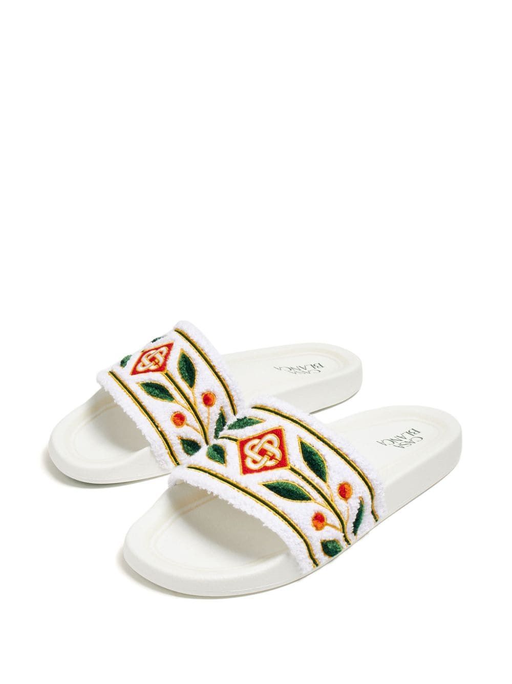 CASABLANCA Embroidered Terry Slider Sandals for Men
