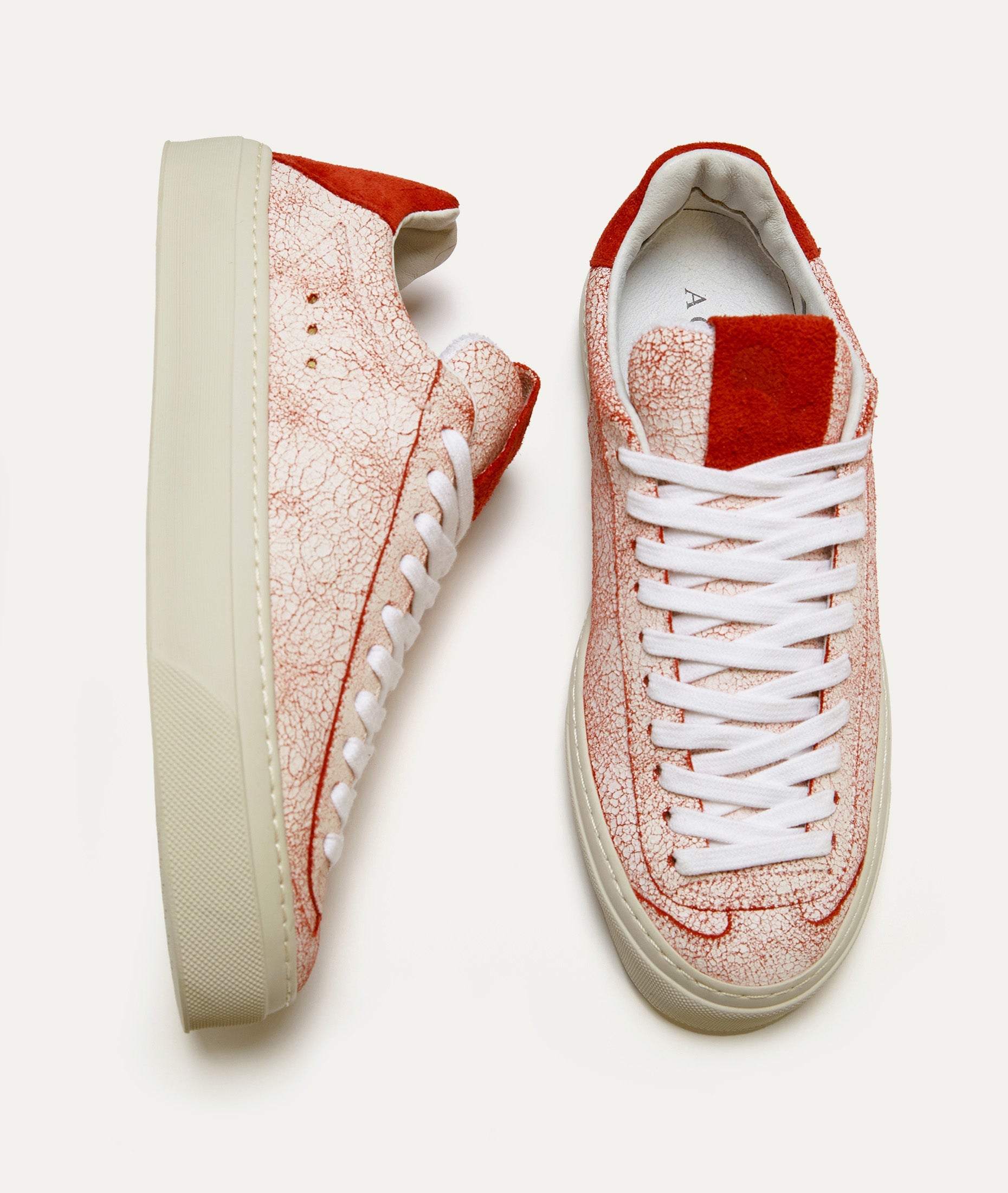 AQUA ALTA VENICE Mini Craquel Leather Sneakers