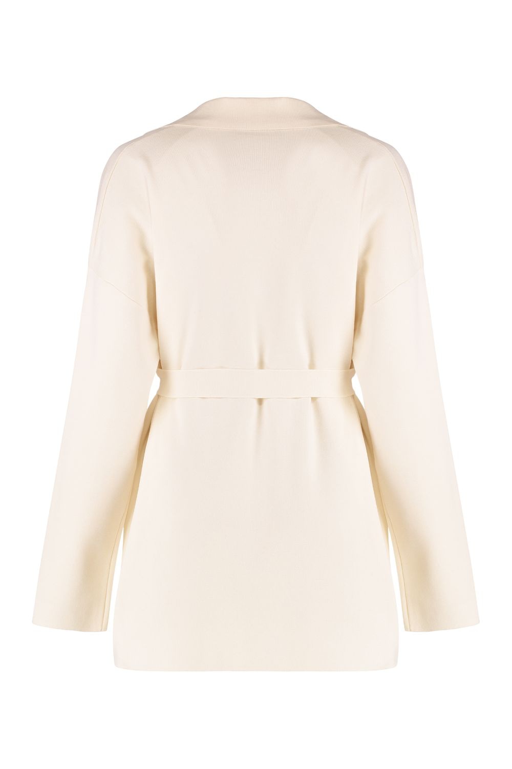 MAX MARA STUDIO Belted Cardigan with Lapel Collar for Women