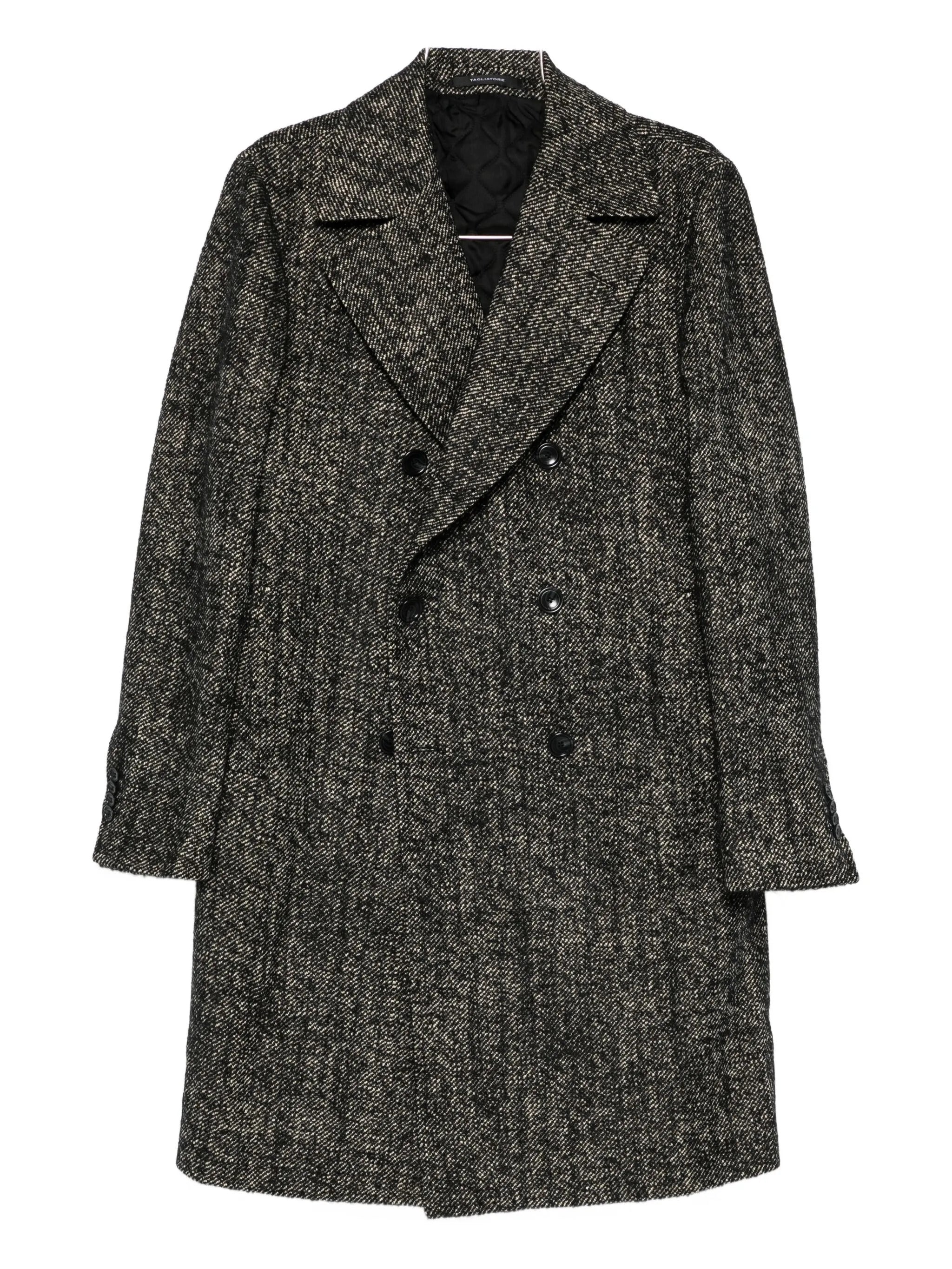 TAGLIATORE Double-Breasted Wool Blend Jacket - Size 50