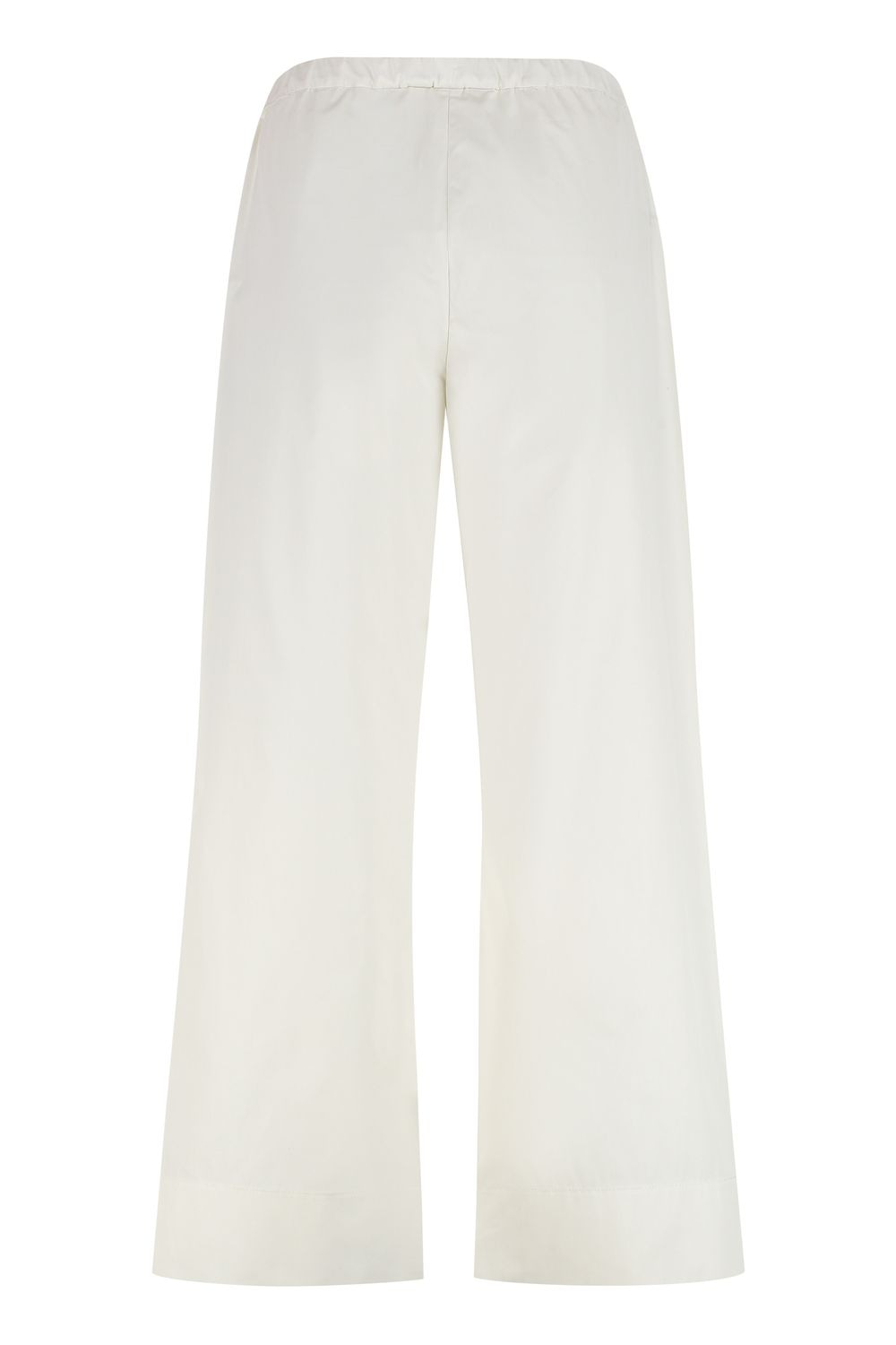 S MAX MARA Adjustable Drawstring Waist Cotton Trousers