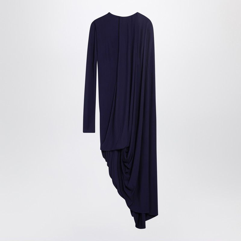 MAX MARA SPORTMAX Draped Asymmetrical Mini Dress with Long Sleeve