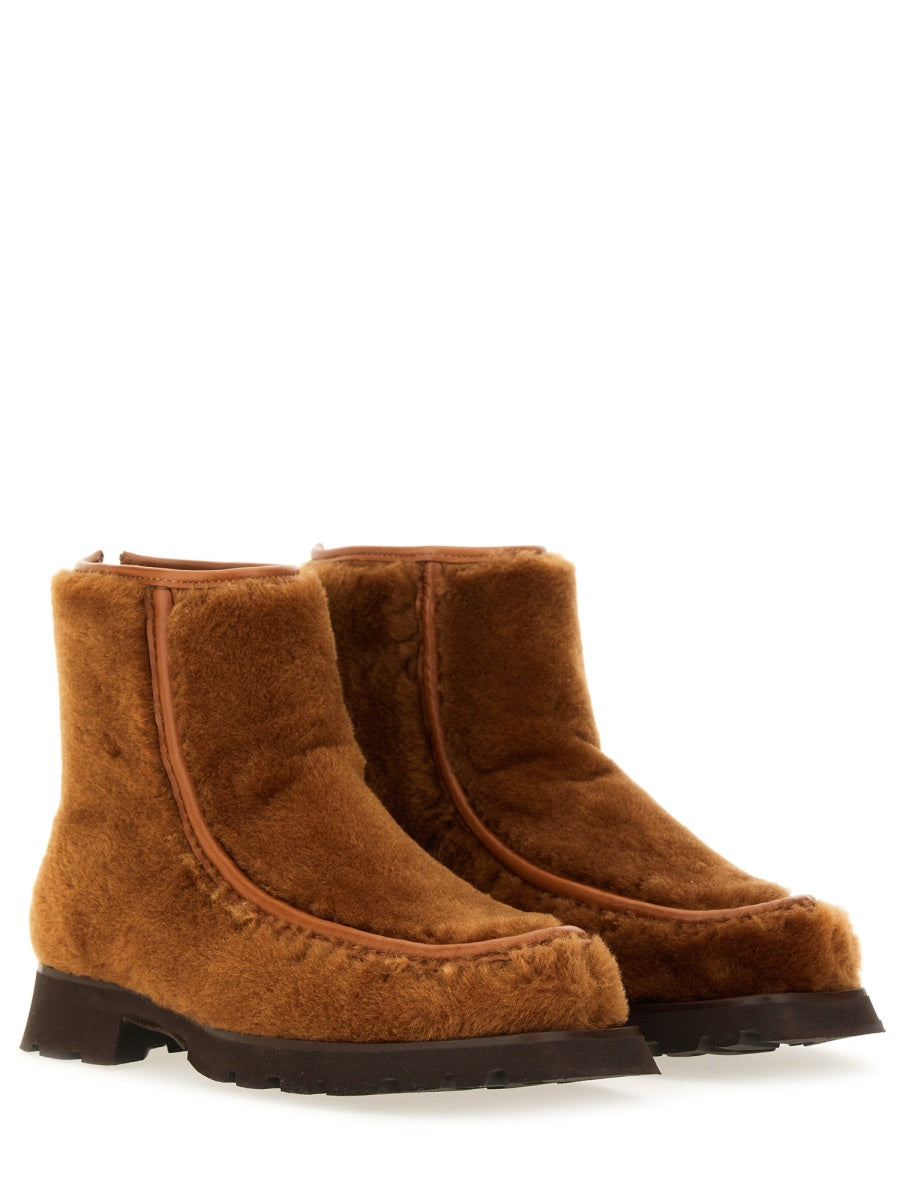 HEREU Zippered Leather Boot for Women